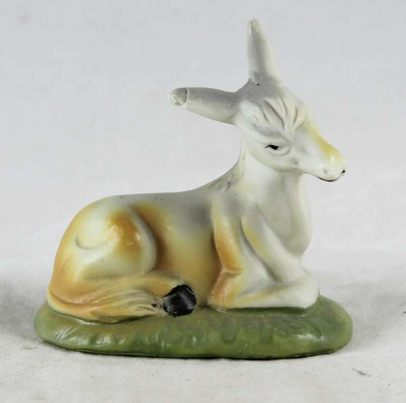 Ceramic Donkey Laying Down - Gorgeous!
