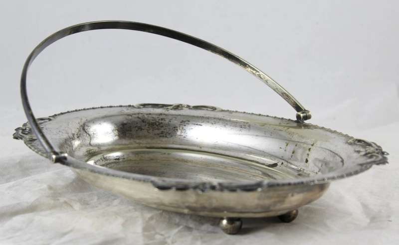 Footed Bowl with Handle - Silver Plated - Beautiful!! - Bid Now!