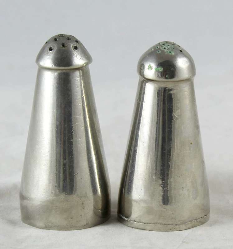 Salt & pepper set - silver plated