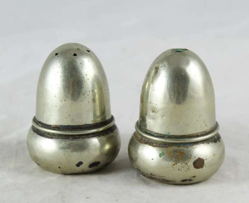 Salt & pepper set - silver plated