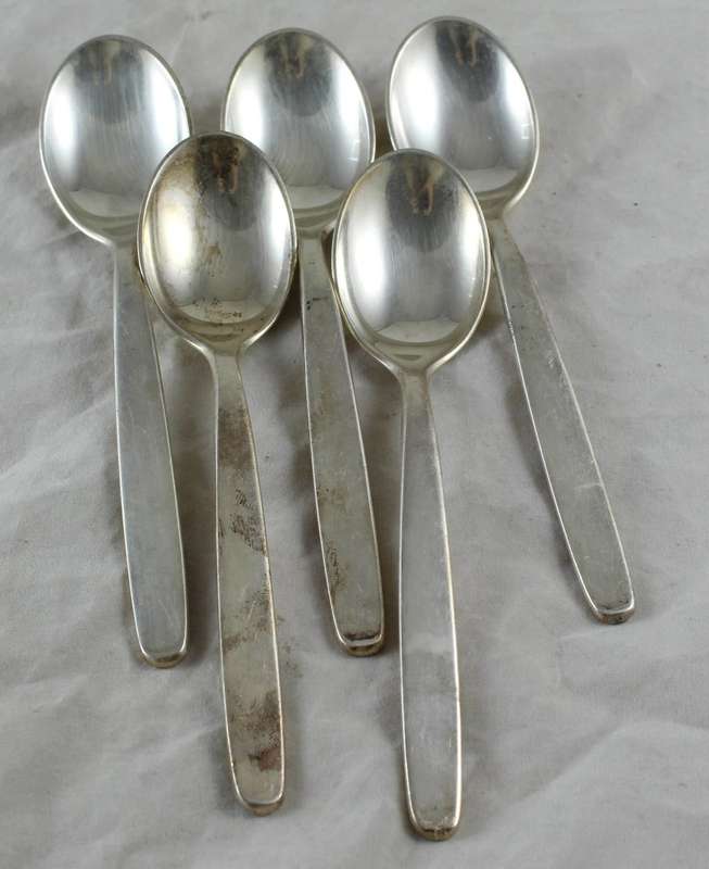 Teaspoons - Set of 5 - Marked G 90 21 - Beautiful!! - Bid Now!
