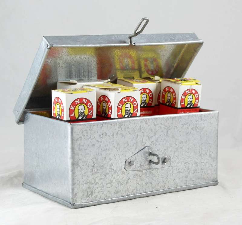 Metal Box with 7 Lennons Medication - EXPIRED - Beautiful!