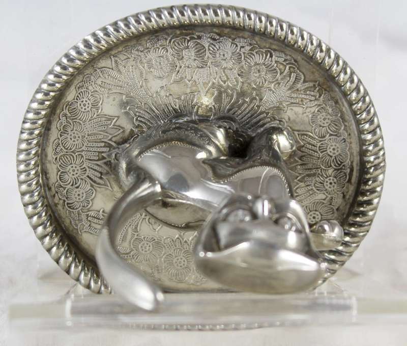 Cat Ring Holder - Silver Plated - Beautiful! - Bid Now!!!