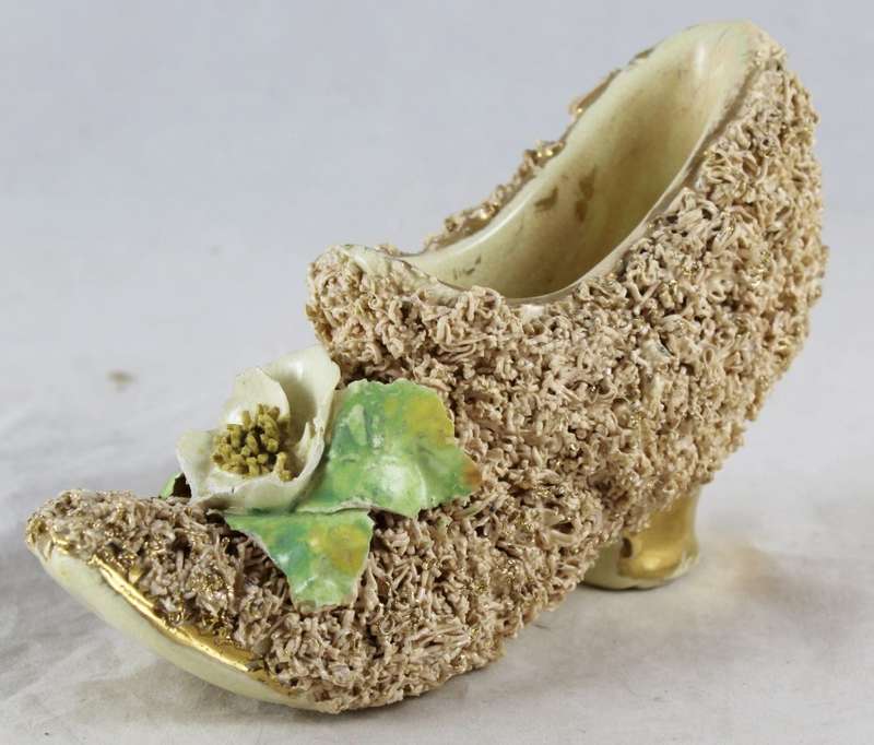 Small Shoe Covered with Flowers - Beautiful! - Bid Now!!!