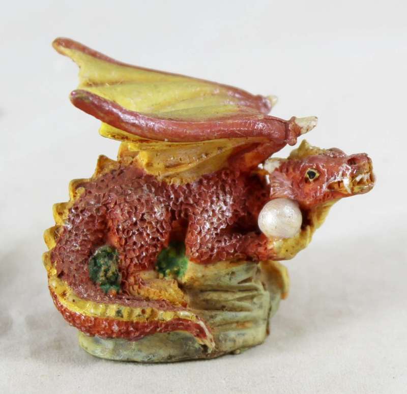 Small Dragon Holding Crystal Ball - Beautiful!