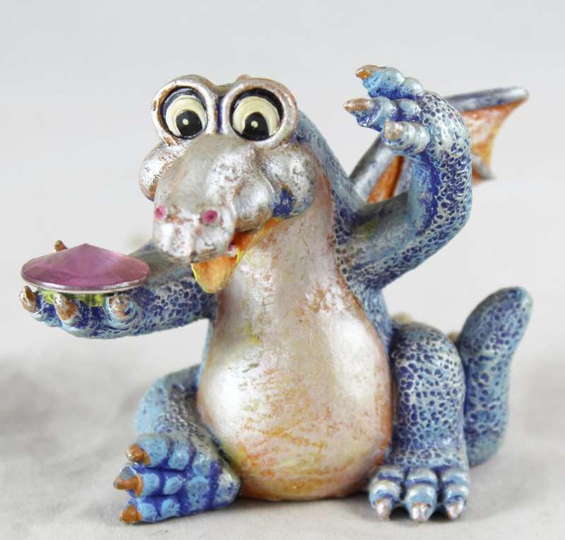 Baby Dragon with Pink Crystal - Beautiful!