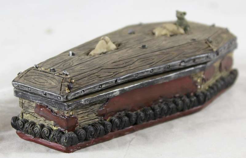 Molded Coffin with Protruding Bones - Beautiful!