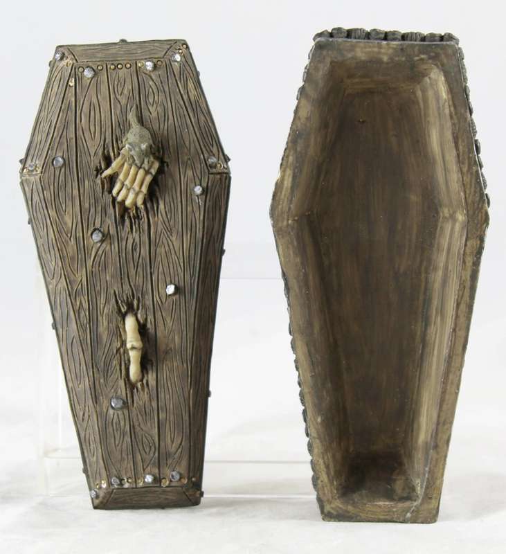 Molded Coffin with Protruding Bones - Beautiful!