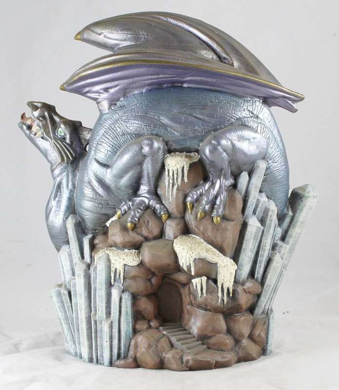 Large Dragon on Rock with Door - Beautiful!