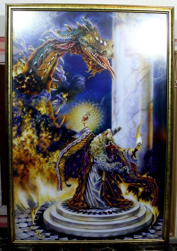 Dragon & Wizard - Framed Print - Beautiful!