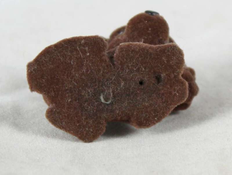 Suede puppy - dark brown with green collar