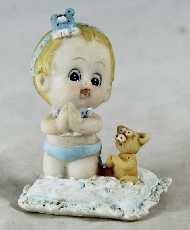 Baby Praying on Pillow