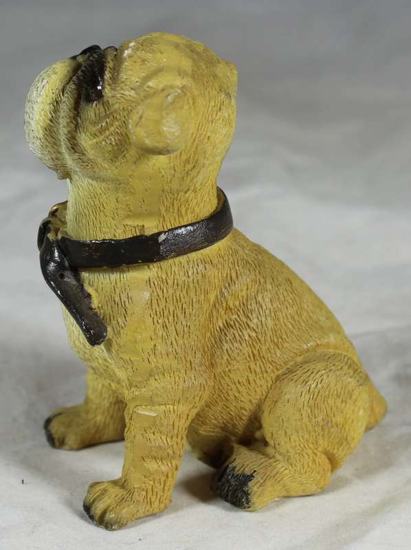 Bulldog puppy seated