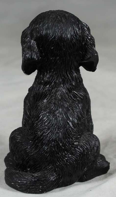 seated black puppy