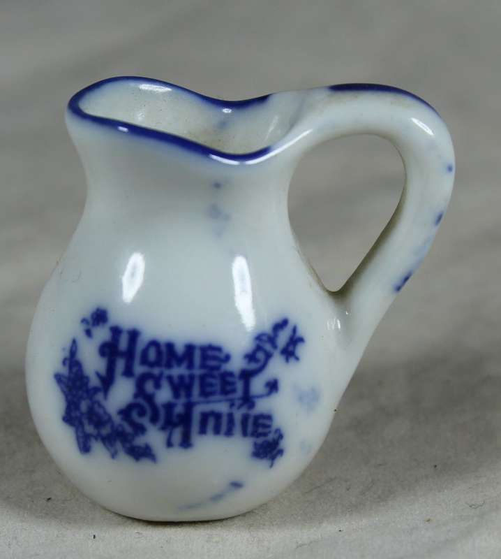 Miniature blue & white jug