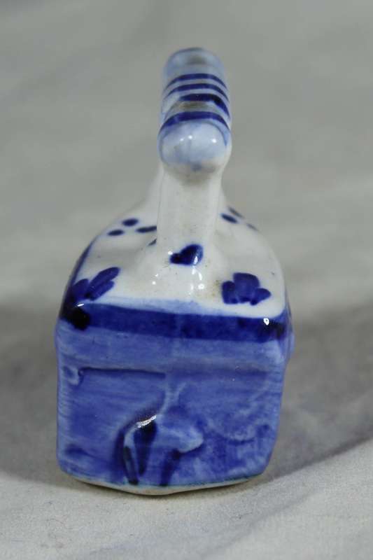 Miniature blue & white iron