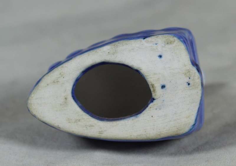 Miniature blue & white iron