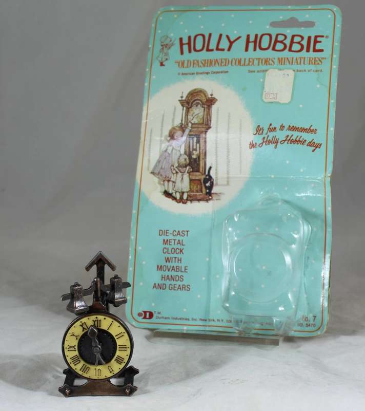 Holly Hobbie (1977) Diecast Metal-Box included but not sealed-Clock with moveable Parts-BID NOW!!!