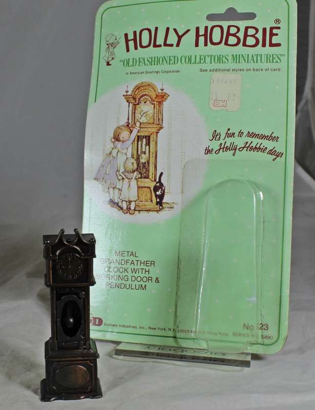 Holly Hobbie (1977) Diecast Metal-Box included but not sealed-Grandfather Clock with moveable Parts