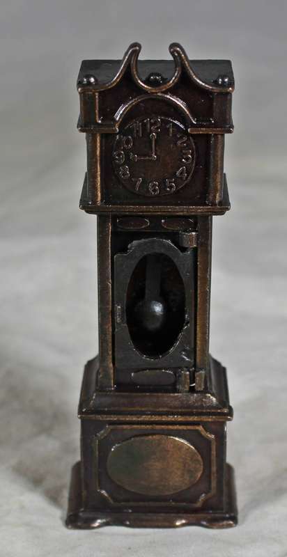 Holly Hobbie (1977) Diecast Metal-Box included but not sealed-Grandfather Clock with moveable Parts