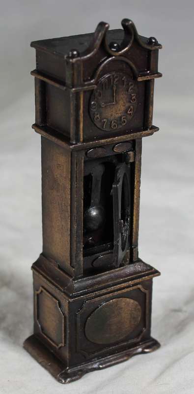 Holly Hobbie (1977) Diecast Metal-Box included but not sealed-Grandfather Clock with moveable Parts