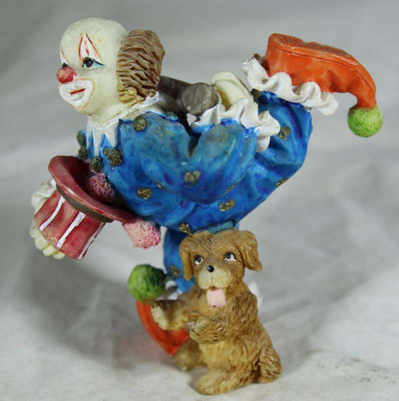 Dancing clown with dog