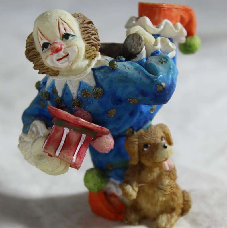 Dancing clown with dog