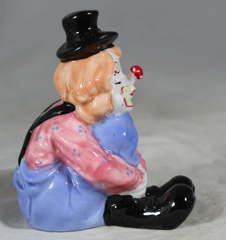 Seated Clown with Pulled up Legs - BID NOW!!!