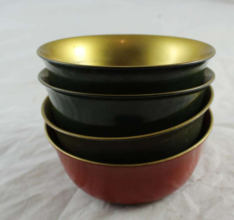 Plastic Oriental Themed Bowl - Set of Four - BID NOW!!!