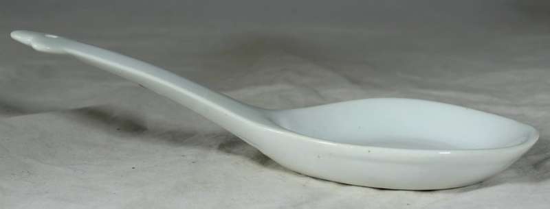 White serving spoon