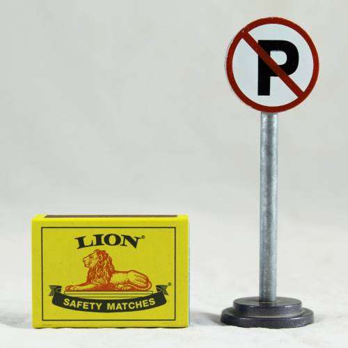 Miniature Metal No Parking Sign-
