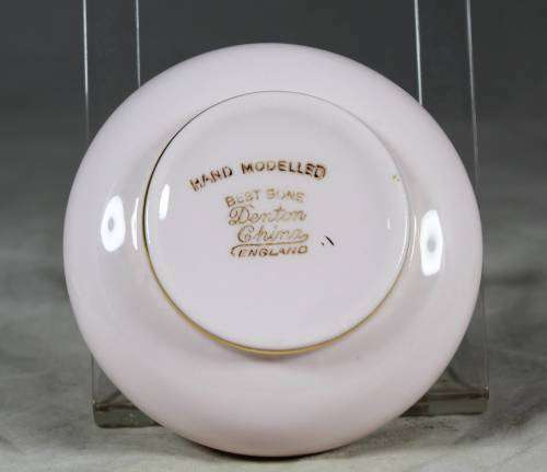 Denton China - medium pink rose trinket holder