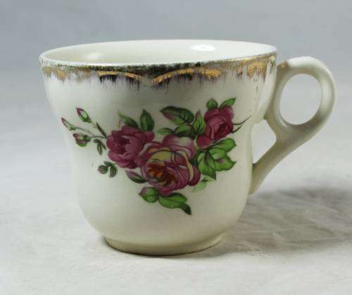 Silver Rimmed Flower Teacup - Bid Now!!