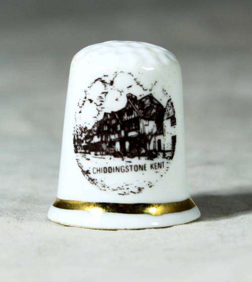 Ceramic thimble - CHidingstone Kent