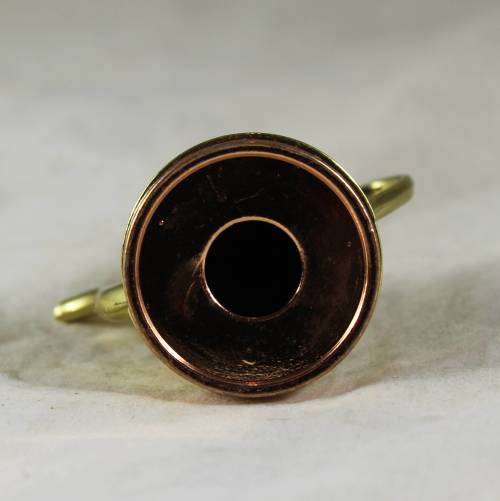 Miniature brass and copper kettle