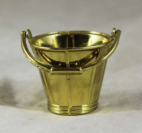 Miniature brass water bucket