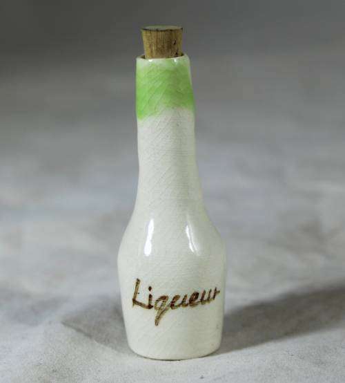 Miniature Porcelain Liqueur Bottle -  Bid Now!!