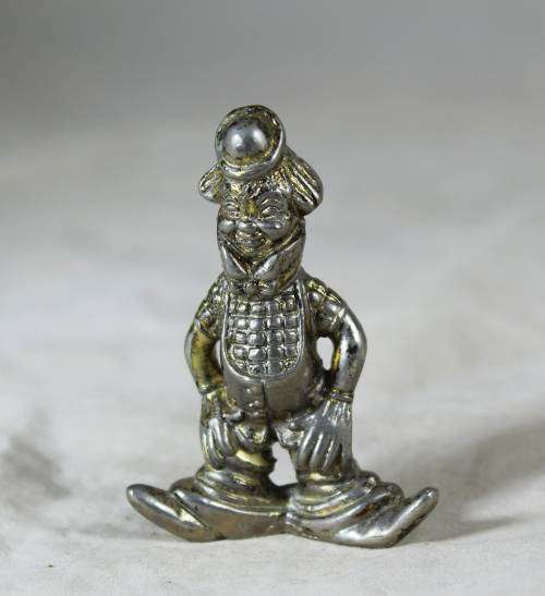Miniature silver plated lead clown