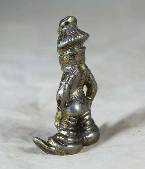 Miniature silver plated lead clown