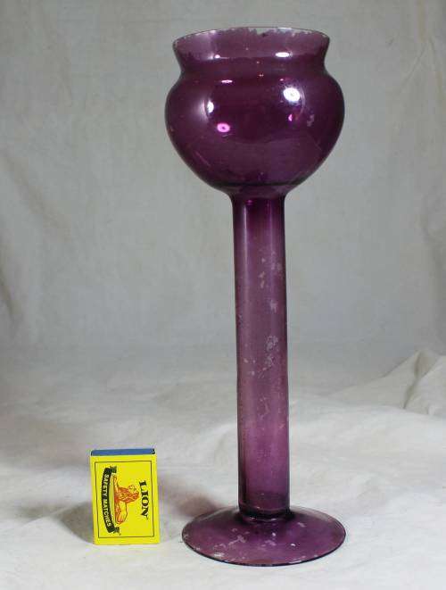 Tall Purple Glass Container - Bid Now!!