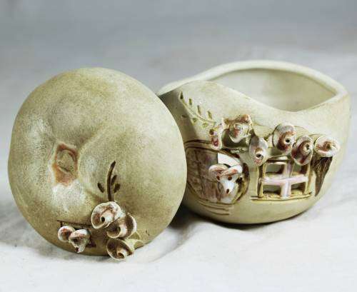 House Apple Pottery Container