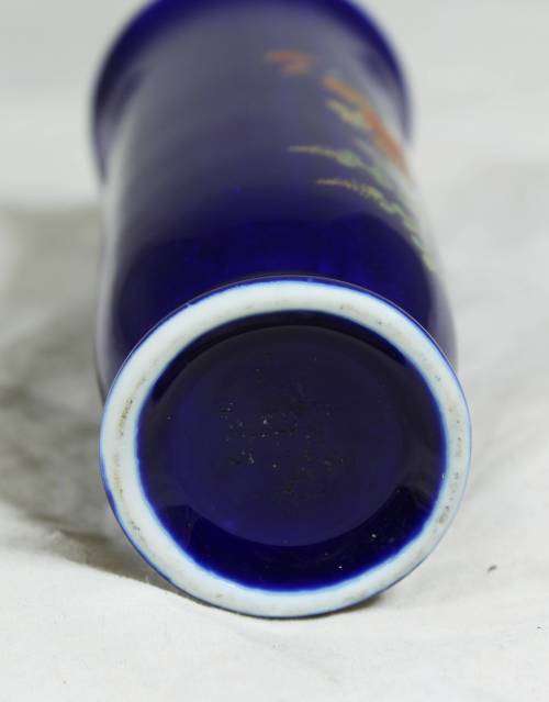 Cobalt blue - small cylinder shape oriental vase