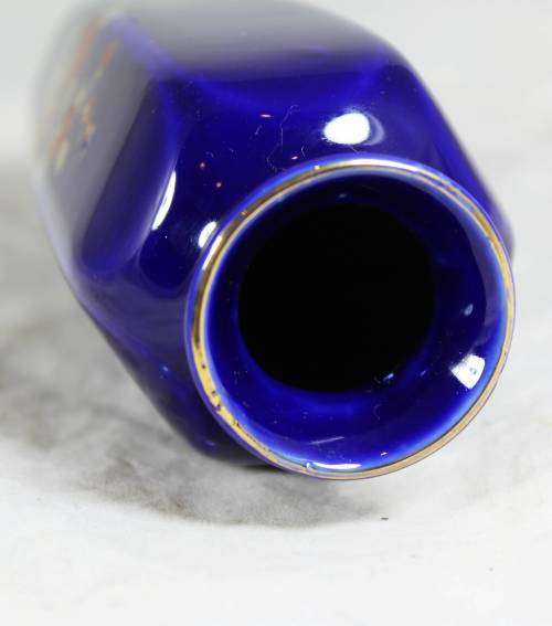 Cobalt blue - hexagonal oriental vase