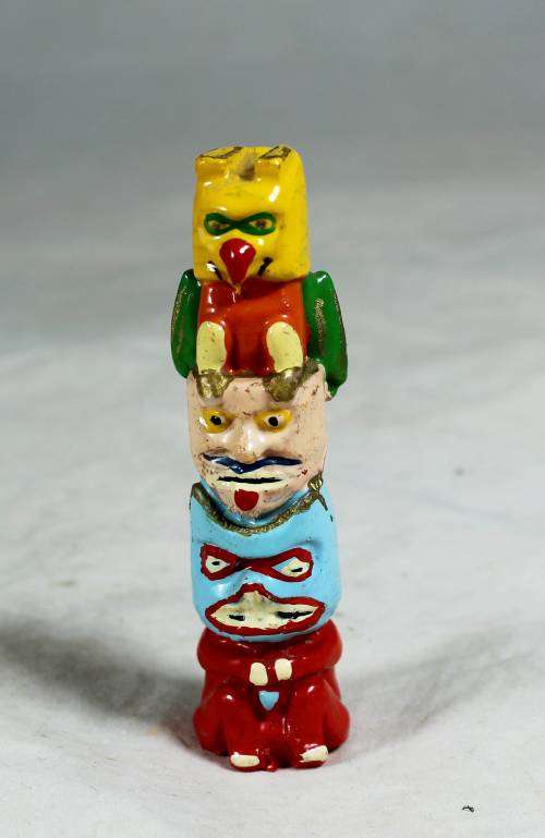 Miniature totem pole