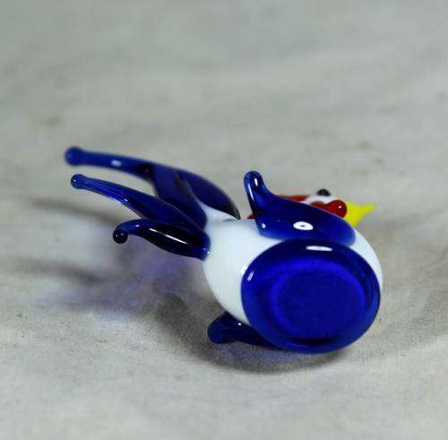 Miniature Glass Rooster - Beautiful - Bid Now