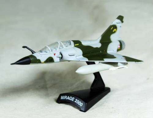 Postage Stamp Planes - Metal Die Cast on Stand -  Mirage 2000  - Bid Now!!