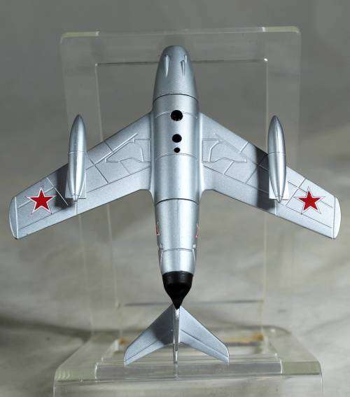 Postage Stamp Planes - Metal Die Cast on Stand -   MIG-15  - Bid Now!!