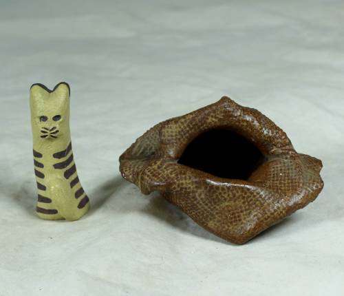 Abstract cat in a bag