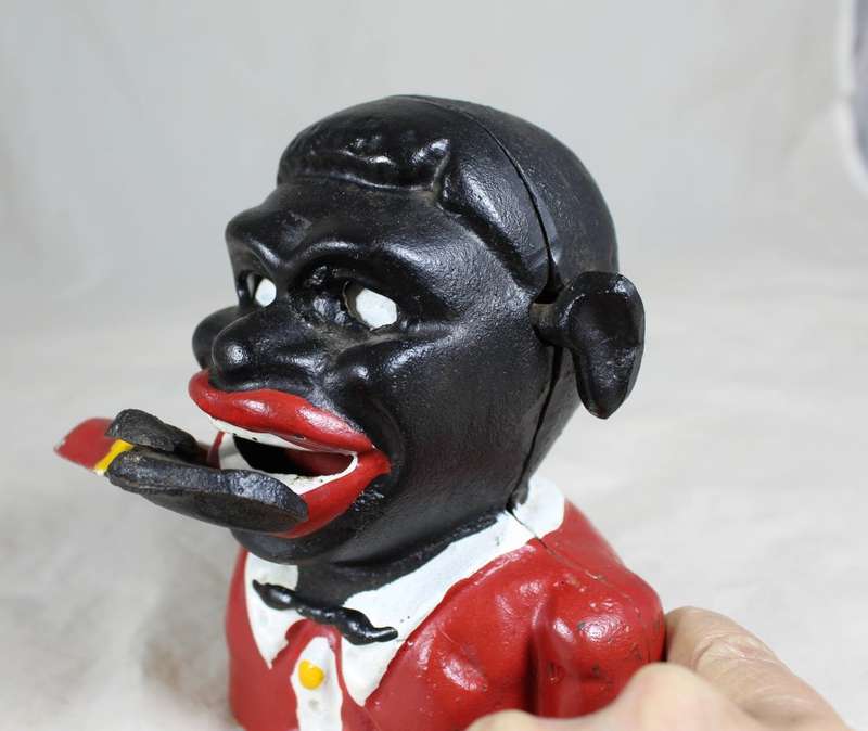 Vintage cast iron mechanical bank