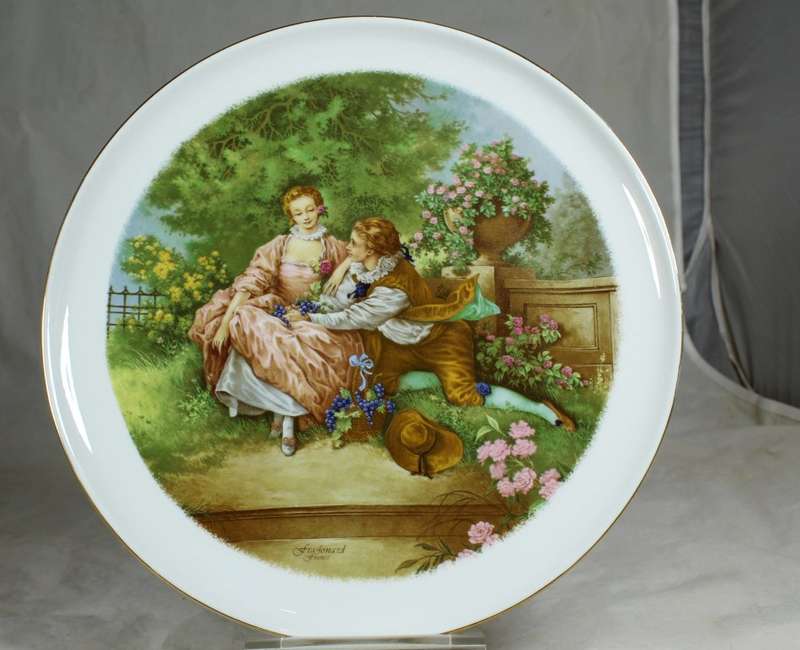 Constantia Display Plate - Victorian Couple eating grapes  - Bid Now!!!